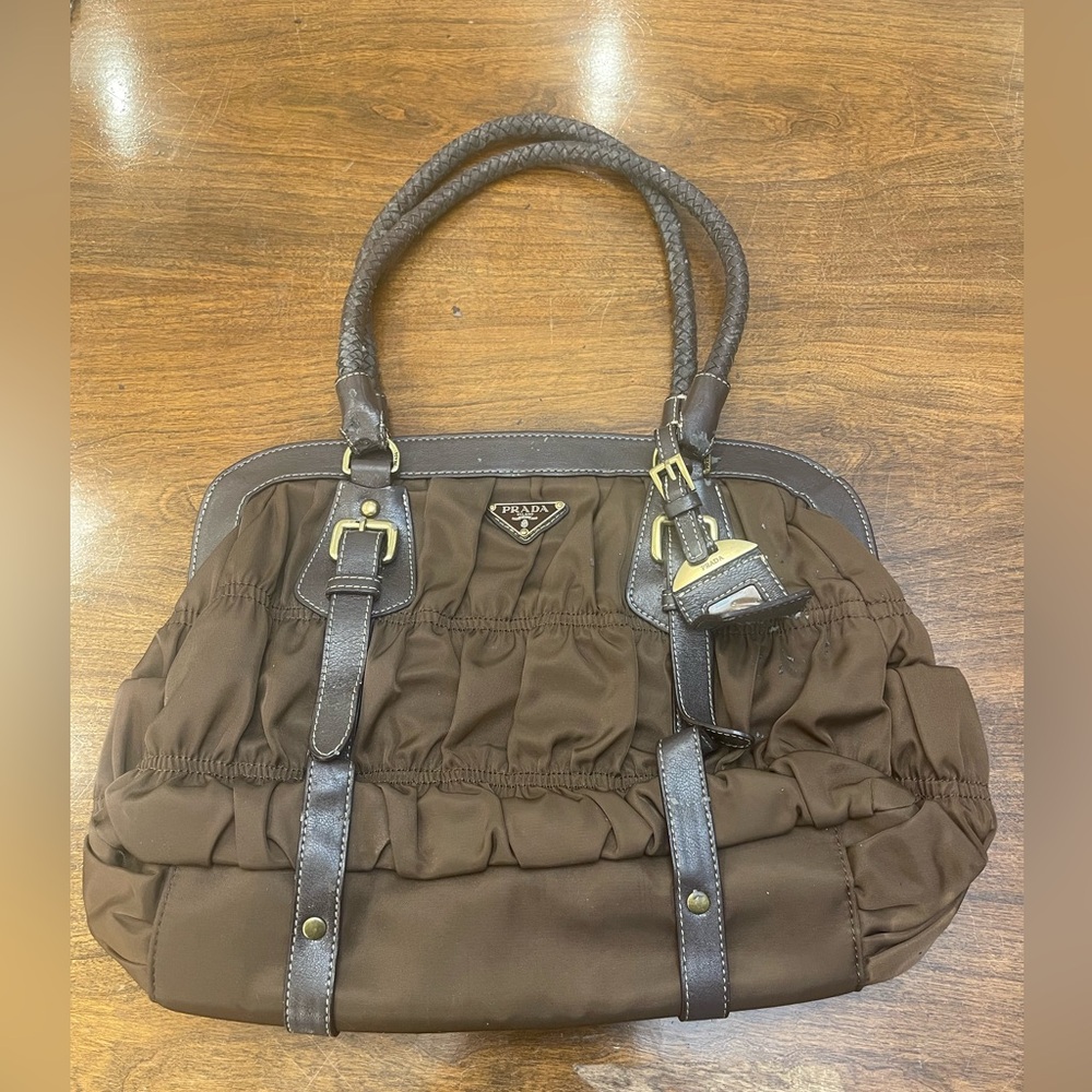 Authentic Brown prada with authentic card Flash sale